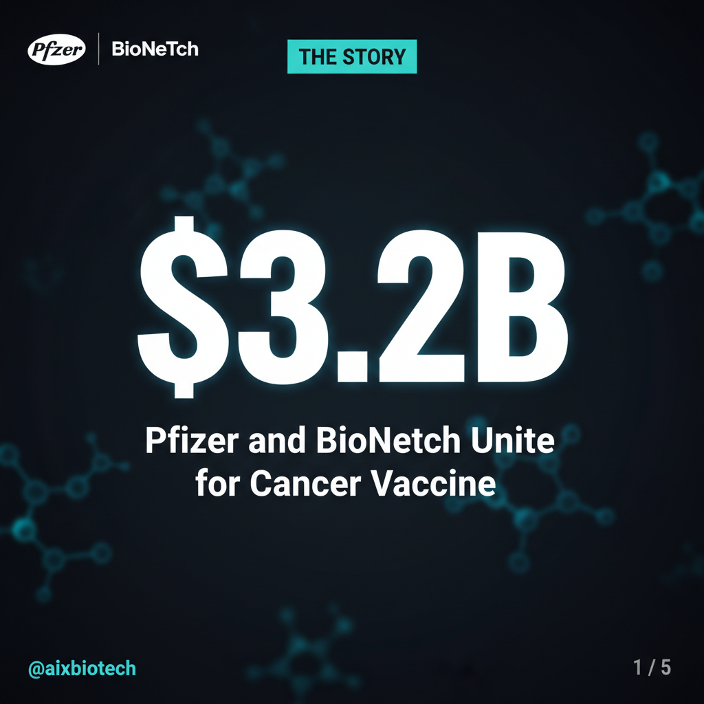 Pfizer and BioNTech launch $3.2B AI cancer vaccine partnership