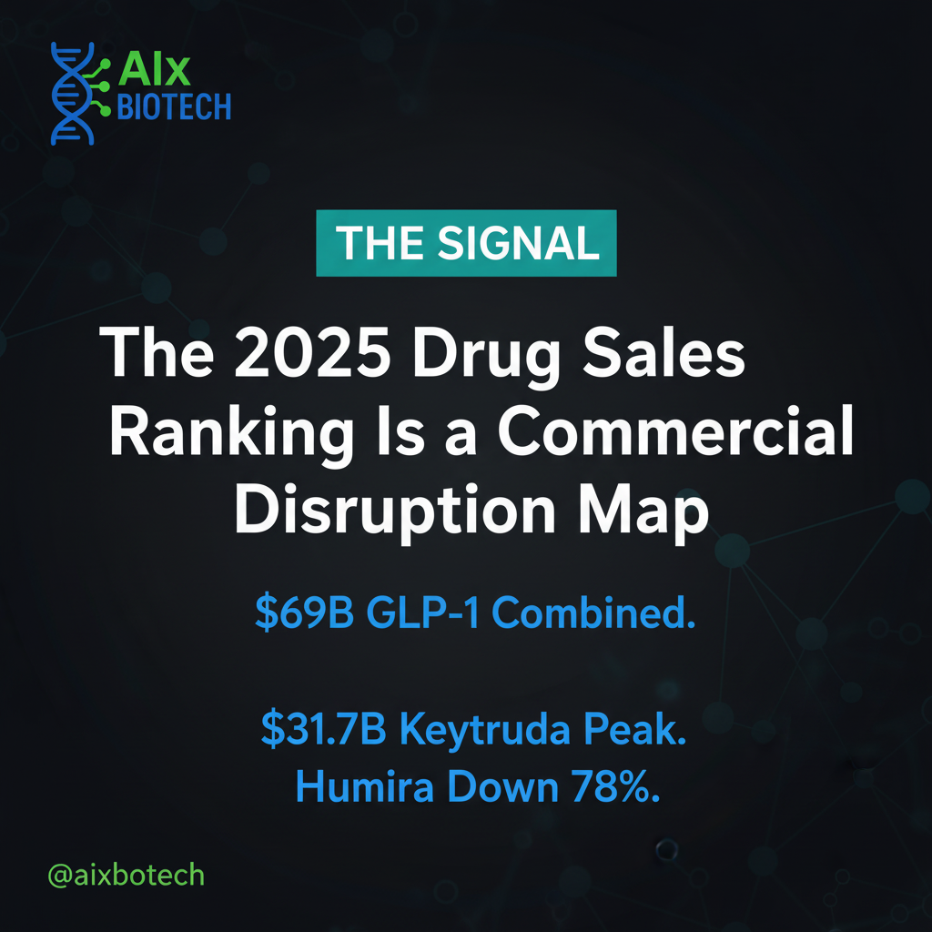 The 2025 Drug Sales Ranking Is a Commercial Disruption Map